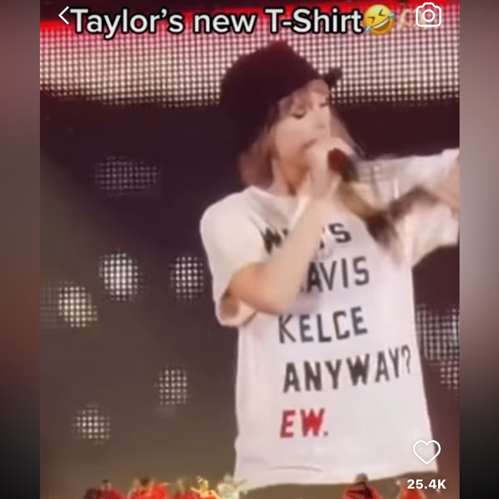 WHO’S TRAVIS KELCE ANYWAYS? White Tee shirt - for both the swiftie and KC fans